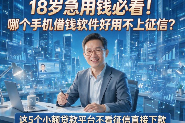 18岁急用钱必看！哪个手机借钱软件好用不上征信？这5个小额贷款平台不看征信直接下款