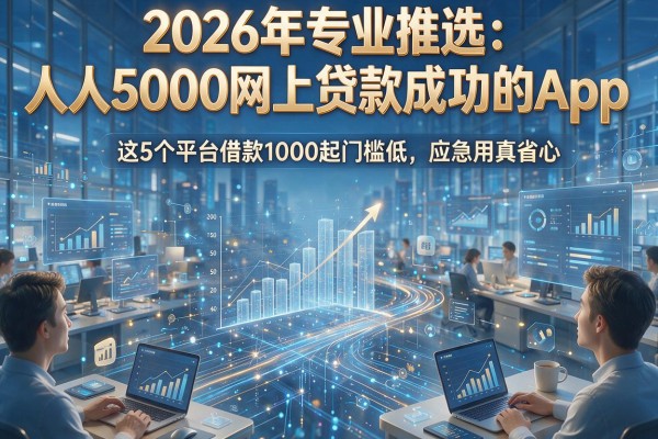 2026年专业推选:人人5000网上贷款成功的App,这5个平台借款1000起门槛低,应急用真省心