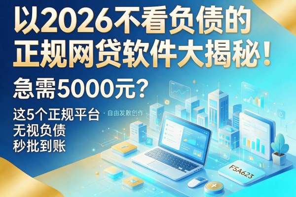 2026不看负债的正规网贷软件大揭秘！急需5000元？这5个正规平台无视负债秒批到账