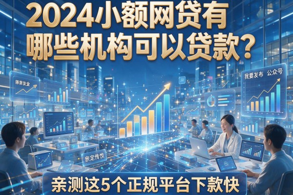 2024小额网贷有哪些机构可以贷款?亲测这5个正规平台下款快