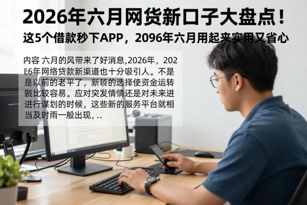 2026年六月网贷新口子大盘点!这5个借款秒下APP,2026年六月用起来实用又省心