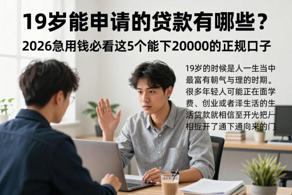 19岁能申请的贷款有哪些？2026急用钱必看这5个能下20000的正规口子