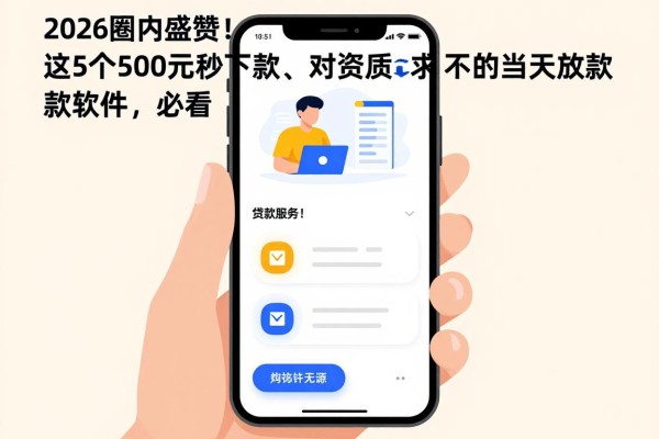 2026圈内盛赞!这5个借款3500元秒下款、对资质要求不高的当天放款的贷款软件,必看!