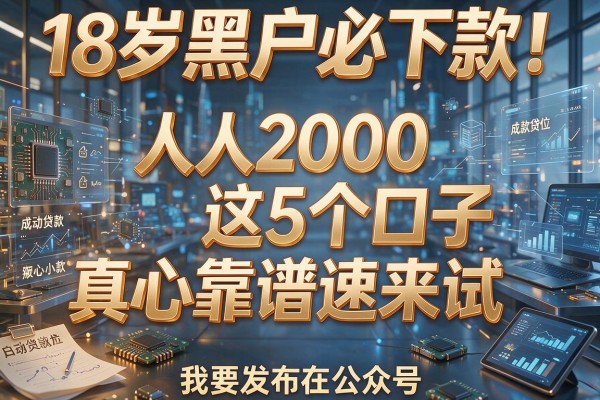 18岁黑户必下款!人人2000这5个口子真心靠谱速来试