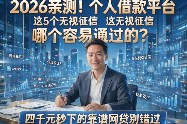 2026亲测！个人借款平台哪个容易通过的？这5个无视征信、四千元秒下的靠谱网贷别错过