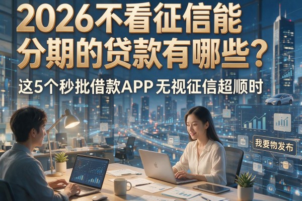2026不看征信能分期的贷款有哪些?这5个秒批借款APP无视征信超顺心