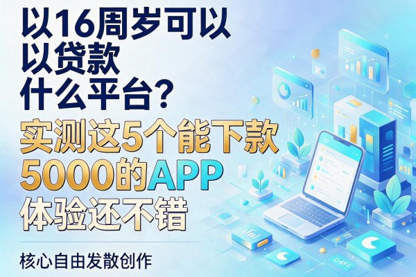 16周岁可以贷款什么平台?实测这5个能下款5000的APP,体验还不错