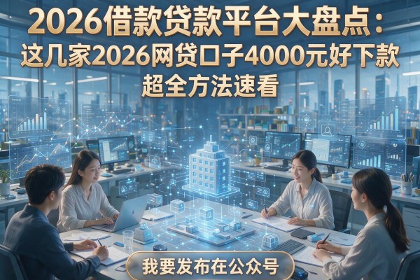 2026借款贷款平台大盘点：这几家2026网贷口子4000元好下款，超全方法速看