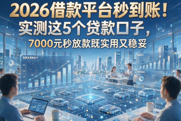 2026借款平台秒到账！实测这5个贷款口子，7000元秒放款既实用又稳妥