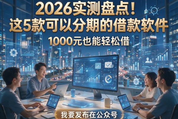 2026实测盘点!这5款可以分期的借款软件,1000元也能轻松借