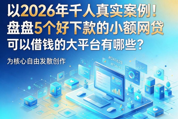 2026年千人真实案例！盘点5个好下款的小额网贷，可以借钱的大平台有哪些？