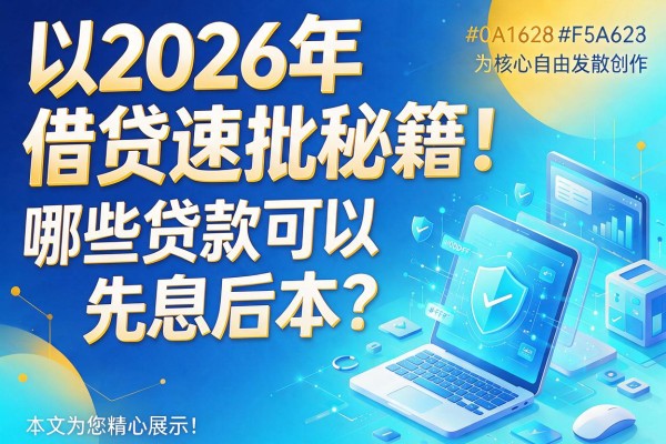 2026年借贷速批秘籍!哪些贷款可以先息后本?本文为您精心展示!