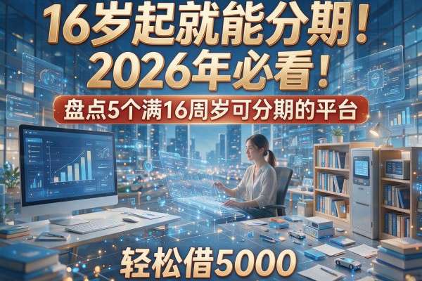 16岁起就能分期!2026年必看:盘点5个满16周岁可分期的平台,轻松借5000