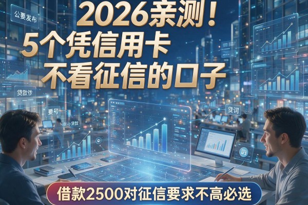 2026亲测!5个凭信用卡不看征信的口子,借款2500对征信要求不高必选
