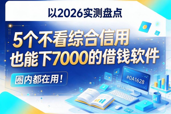 2026实测盘点:5个不看综合信用也能下7000的借钱软件,圈内都在用!
