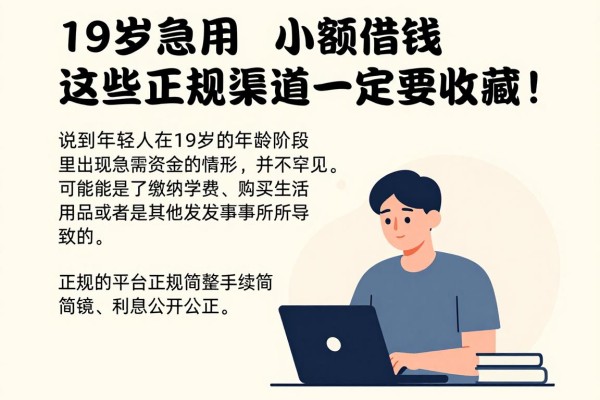 19岁急用小额借钱,这些正规渠道一定要收藏!