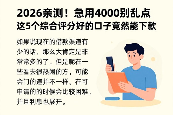 2026亲测!急用4000别乱点,这5个综合评分不好的口子竟然能下款