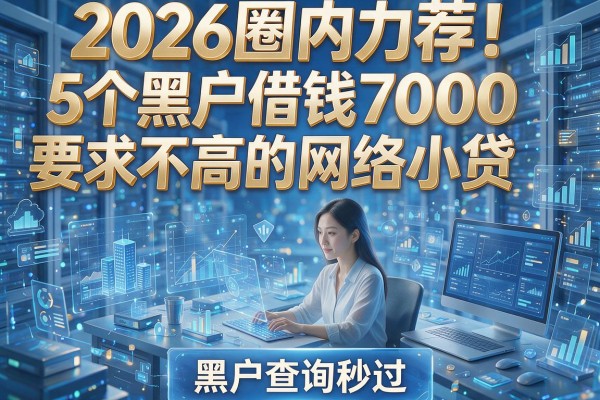 2026圈内力荐!5个黑户借钱7000要求不高的网络小贷,黑户查询秒过