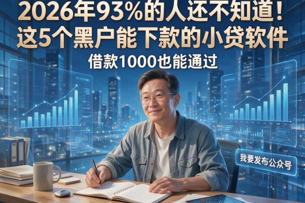 2026年93%的人还不知道!这5个黑户能下款的小贷软件,借款1000也能通过