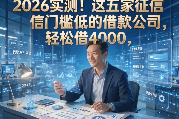 2026实测!这五家征信门槛低的借款公司,轻松借4000