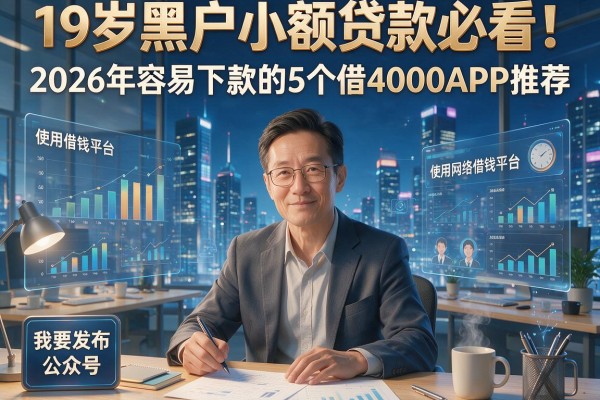 19岁黑户小额贷款必看!2026年容易下款的5个借4000APP推荐