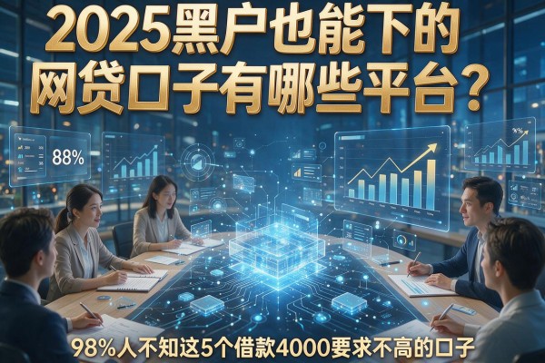 2025黑户也能下的网贷口子有哪些平台?98%人不知这5个借款4000要求不高的口子