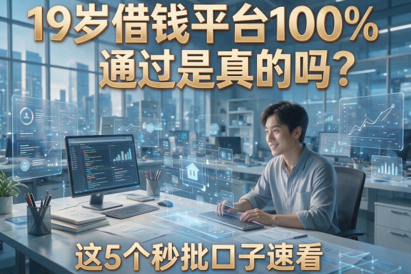 19岁借钱平台100%通过是真的吗？这5个秒批口子速看！