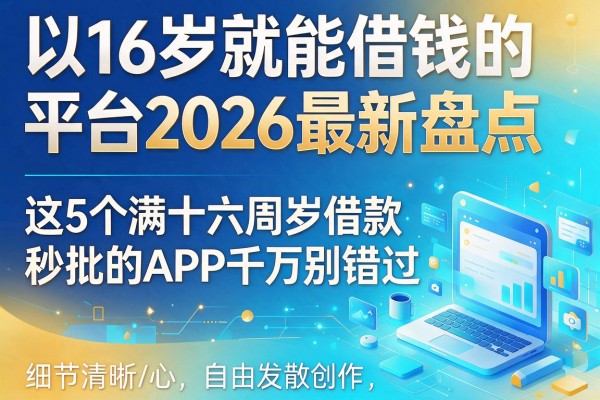 16岁就能借钱的平台2026最新盘点，这5个满十六周岁借款秒批的APP千万别错过