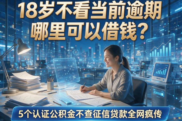 18岁不看当前逾期哪里可以借钱?5个认证公积金不查征信贷款全网疯传