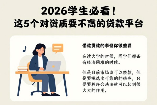2026学生必看!这5个对资质要求不高的贷款平台,借款500体验超稳
