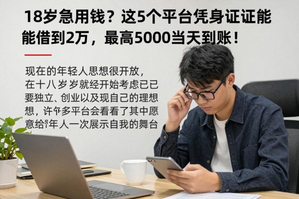18岁急用钱?这5个平台凭身份证就能借到2万,最高5000当天到账!