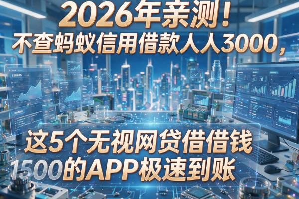 2026年亲测！不查蚂蚁信用借款人人3000，这5个无视网贷借钱10000的APP极速到账