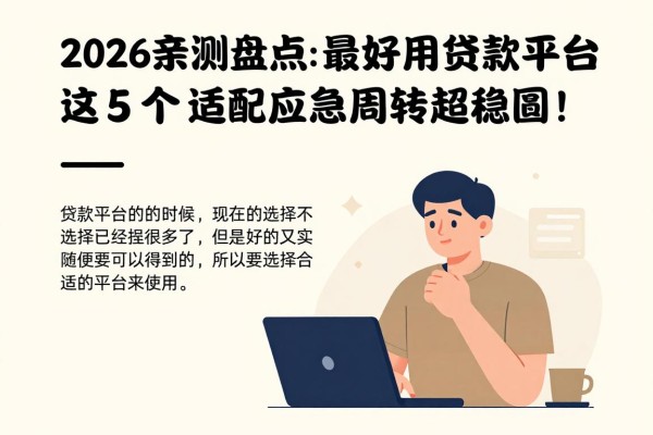 2026亲测盘点：最好用的贷款平台有哪些？这5个适配应急周转超稳妥！