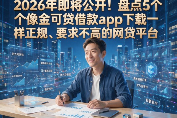 2026年即将公开！盘点5个像金可贷借款app下载一样正规、要求不高的网贷平台