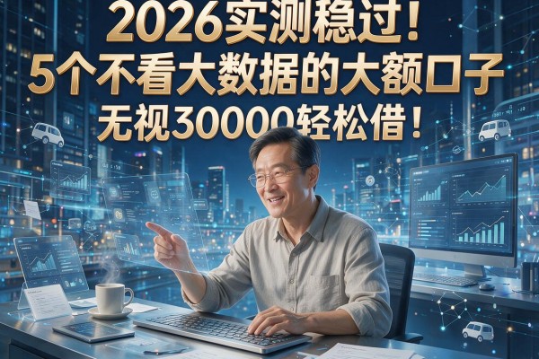 2026实测稳过!5个不看大数据的大额口子,无视30000轻松借