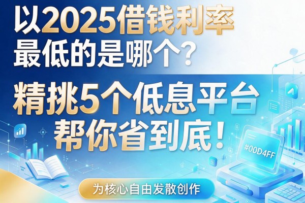2025借钱利率最低的是哪个？精挑5个低息平台帮你省到底！
