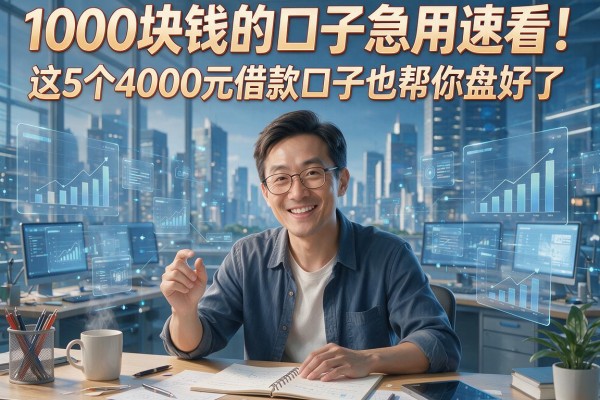 1000块钱的口子急用速看!这5个4000元借款口子也帮你盘好了