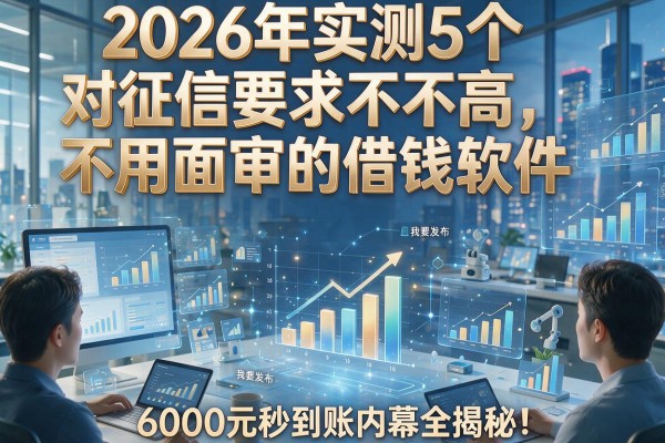 2026年实测5个对征信要求不高、不用面审的借钱软件,6000元秒到账内幕全揭秘!