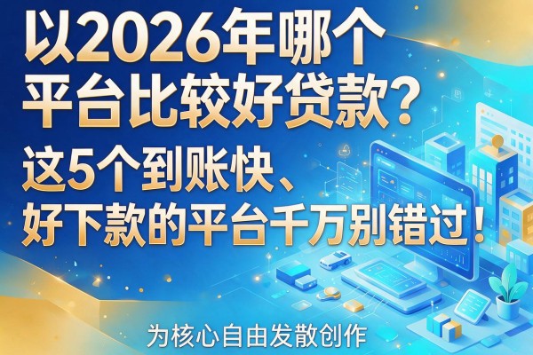 2026年哪个平台比较好贷款?这5个到账快、好下款的平台千万别错过!