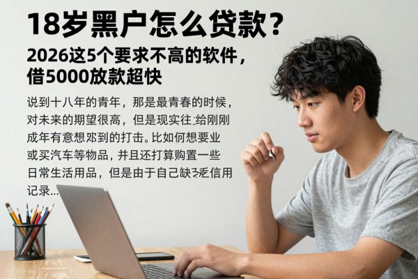 18岁黑户怎么贷款？2026这5个要求不高的软件，借5000放款超快
