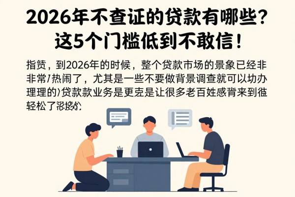 2026年不查证的贷款有哪些?这5个门槛低到不敢信!