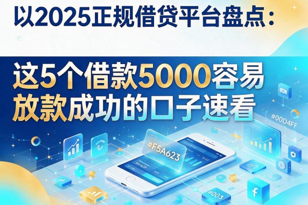2025正规借贷平台盘点：这5个借款5000容易放款成功的口子速看