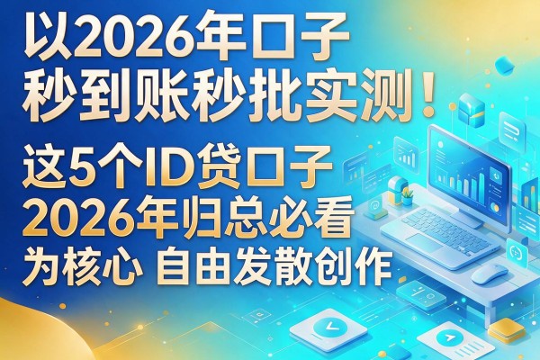 2026年口子秒到账秒批实测！这5个ID贷口子2026年归总必看