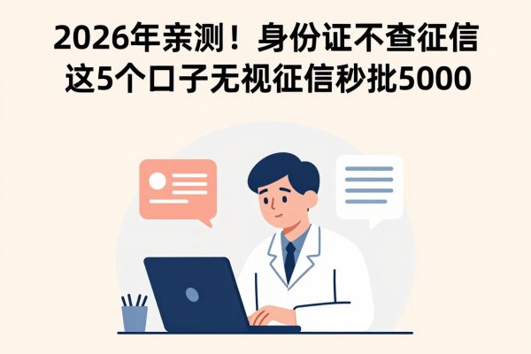 2026年亲测!身份证借钱不查征信,这5个口子无视征信秒批5000