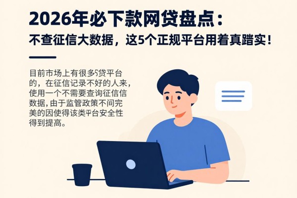 2026年必下款网贷盘点:不查征信大数据,这5个正规平台用着真踏实!