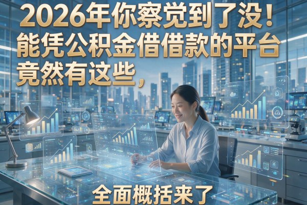 2026年你察觉到了没！能凭公积金借款的平台竟然有这些，全面概括来了！