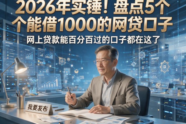 2026年实锤!盘点5个能借1000的网贷口子,网上贷款能百分百过的口子都在这了