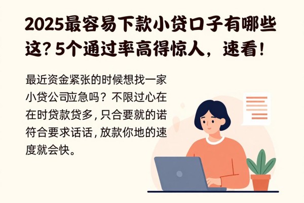2025最容易下款的小贷口子有哪些呢？这5个通过率高得惊人，速看！