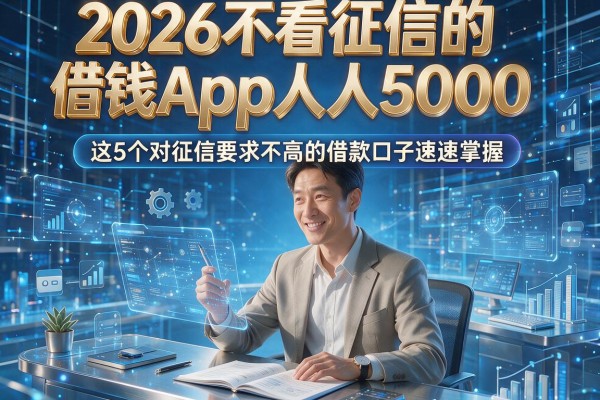 2026不看征信的借钱App人人5000,这5个对征信要求不高的借款口子速速掌握