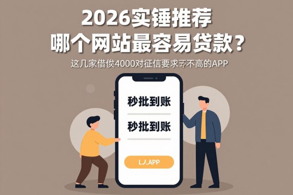 2026实锤推荐!哪个网站最容易贷款?这几家借款4000对征信要求不高的APP,秒批到账!